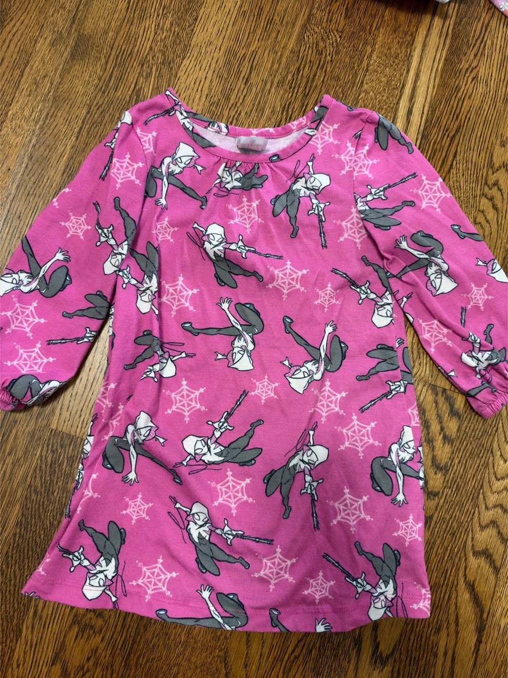 Hanna Andersson Marvel Ghost-Spider Long Sleeve Night Gown Size 4